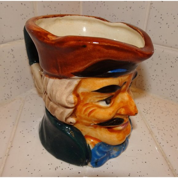Vintage Colonial Man Ceramic Creamer Mug pitcher toby mug aristocrat antique - Picture 2 of 13